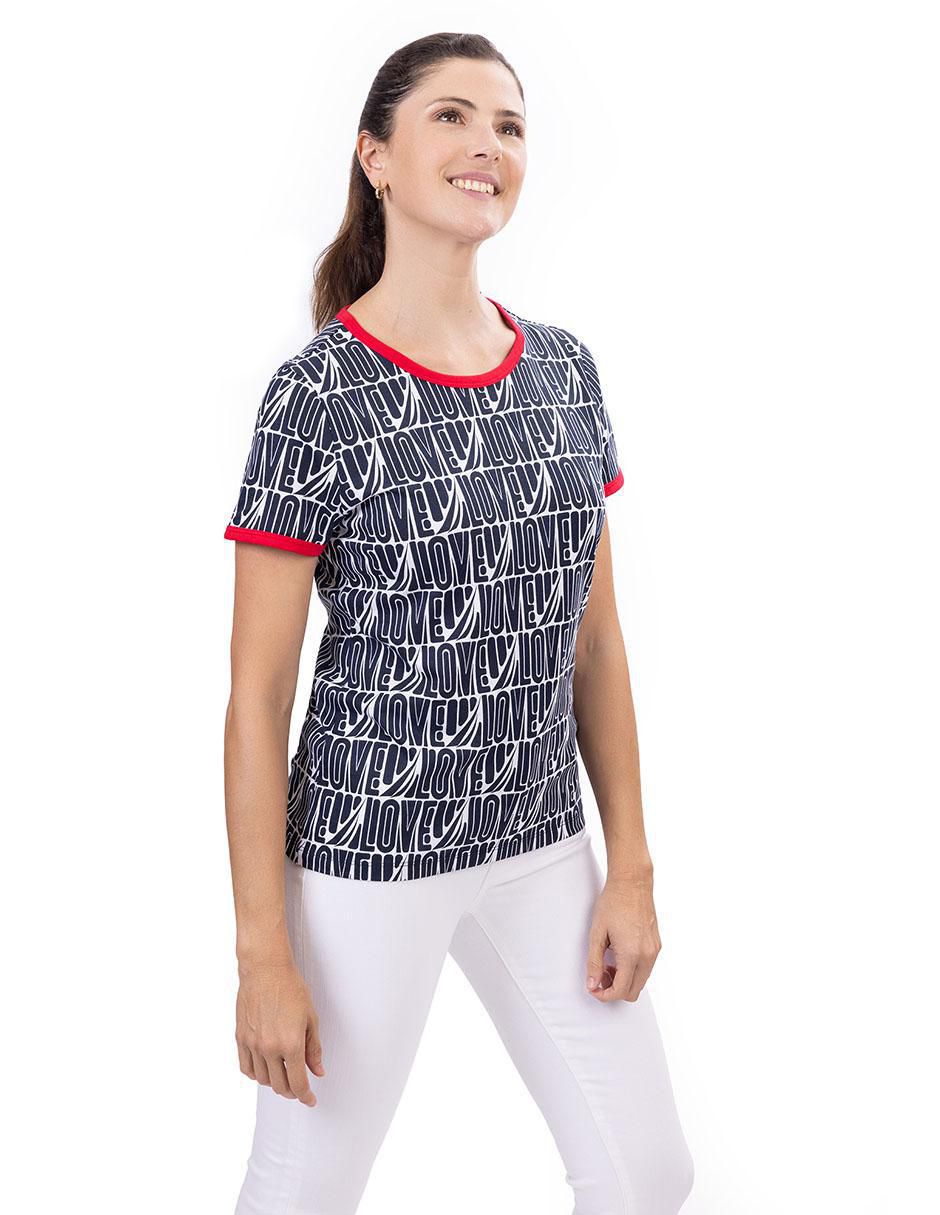 Playera manga corta cuello redondo para mujer 2