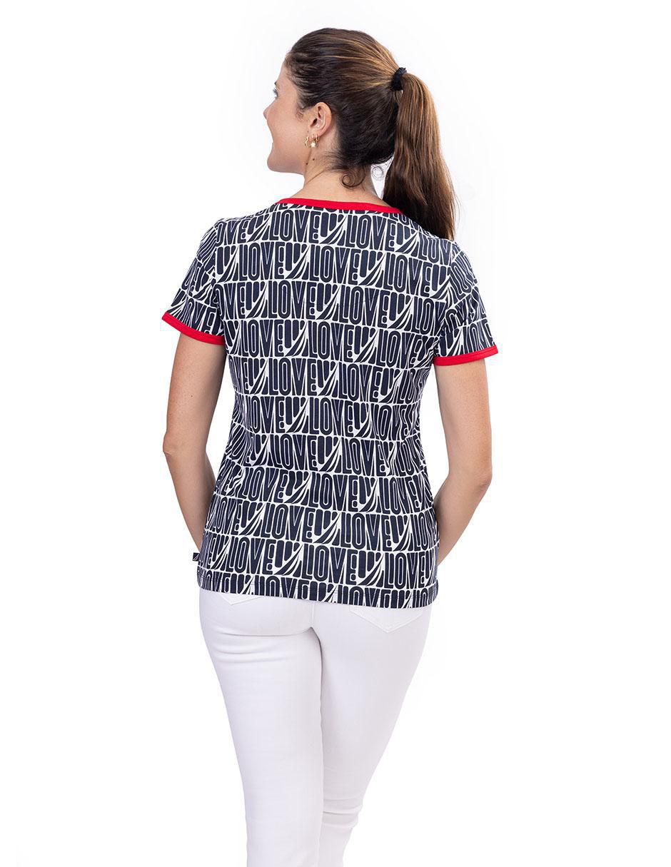 Playera manga corta cuello redondo para mujer 3