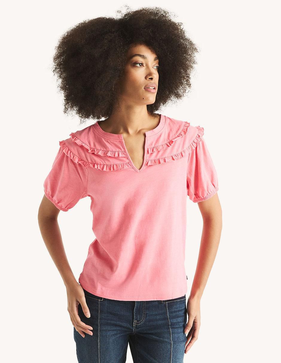 Top cuello V