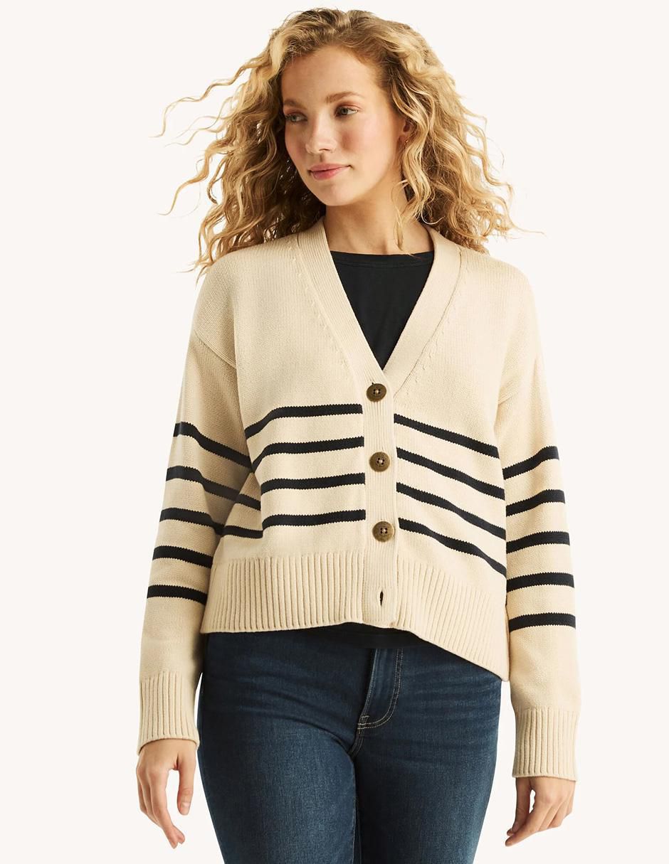 Suéter cuello V para mujer 1