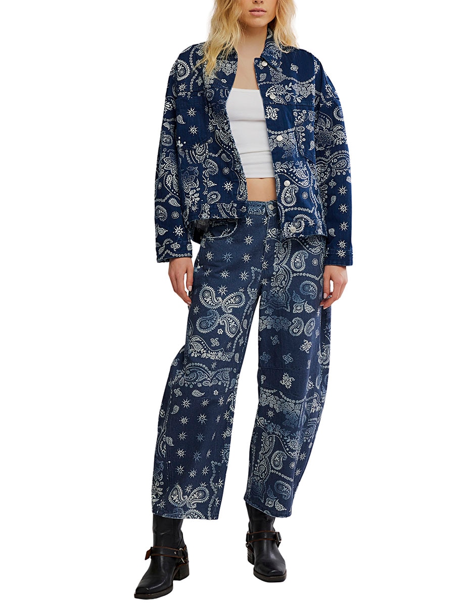 Jeans relaxed amplio para mujer 2
