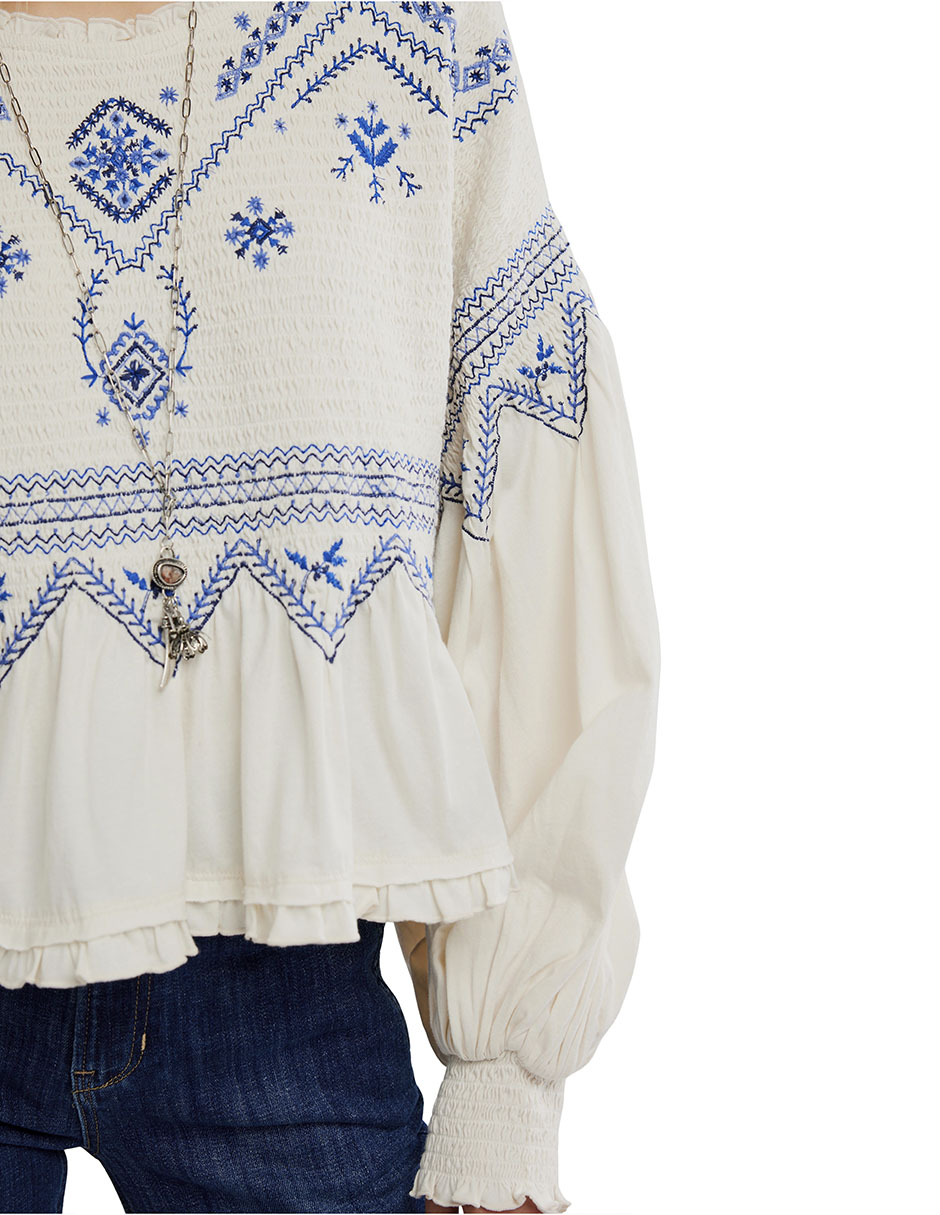 Blusa manga larga para mujer 4