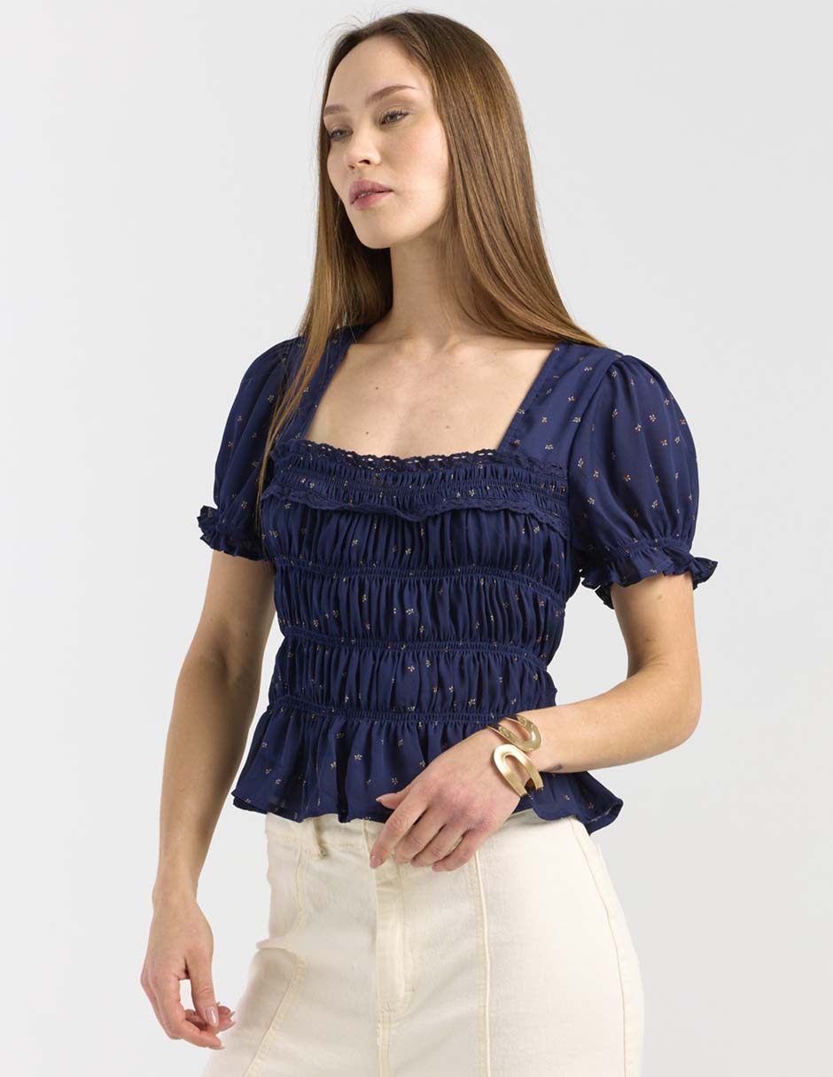 Blusa manga corta para mujer