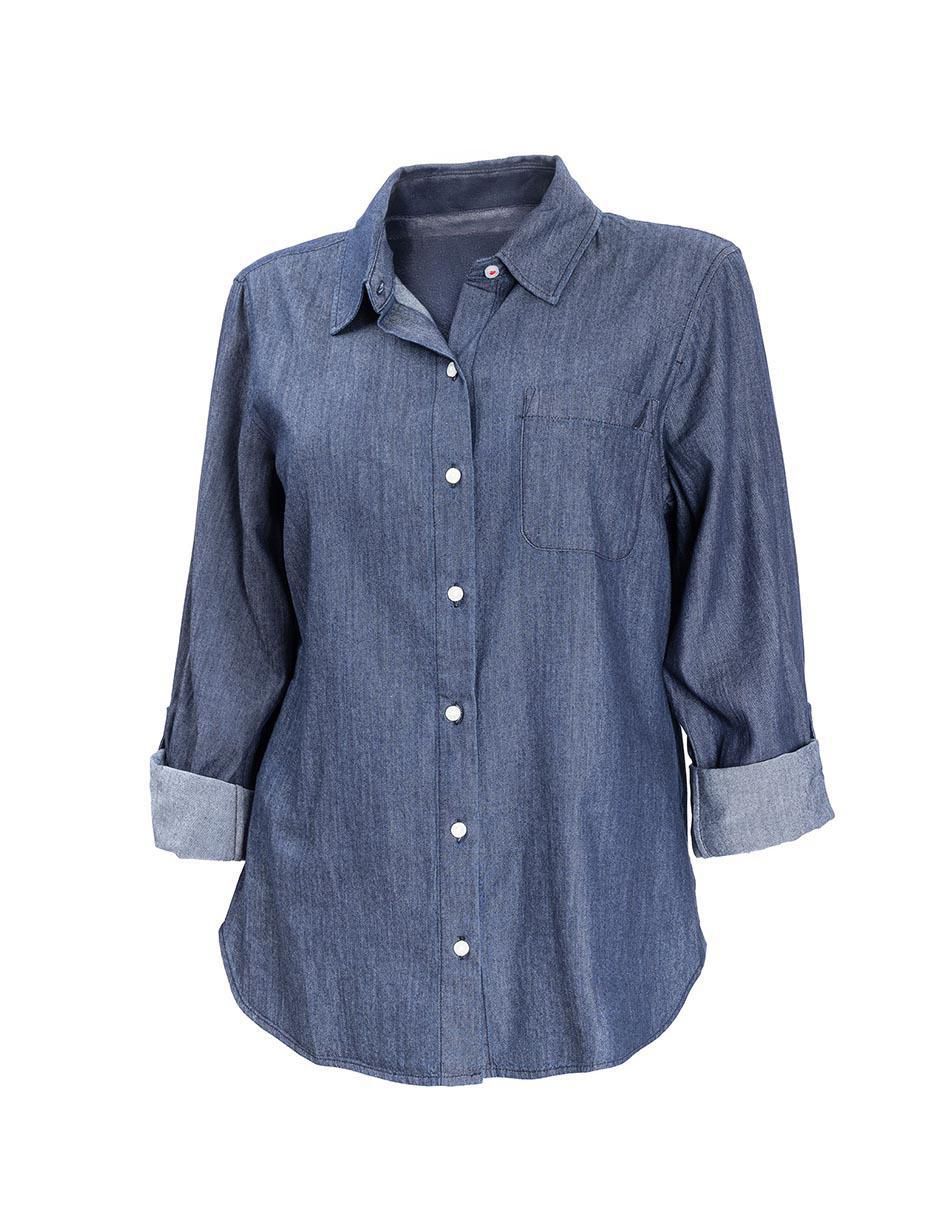 Camisa de algodón manga larga para mujer 4