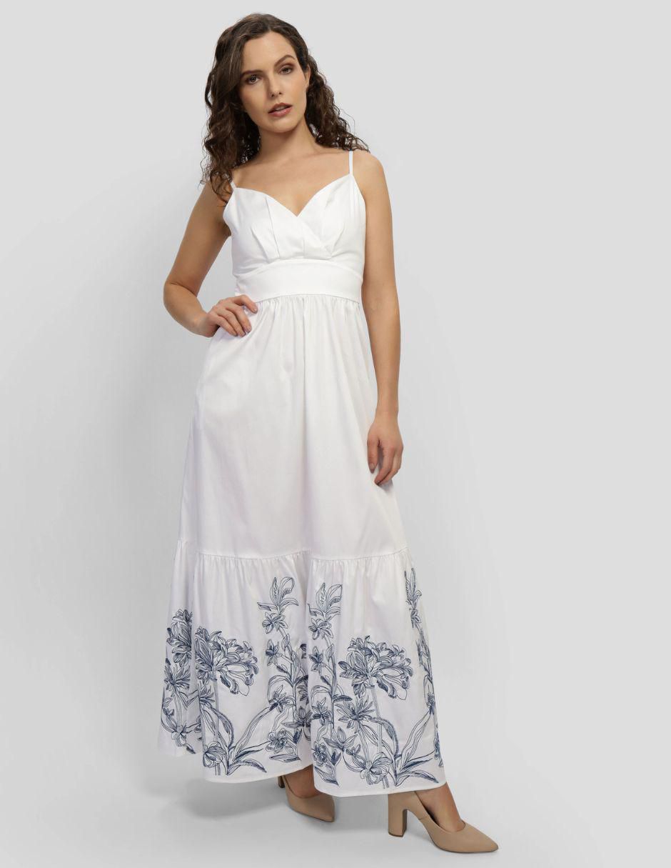 Vestido maxi casual Guess Blanche para mujer Liverpool