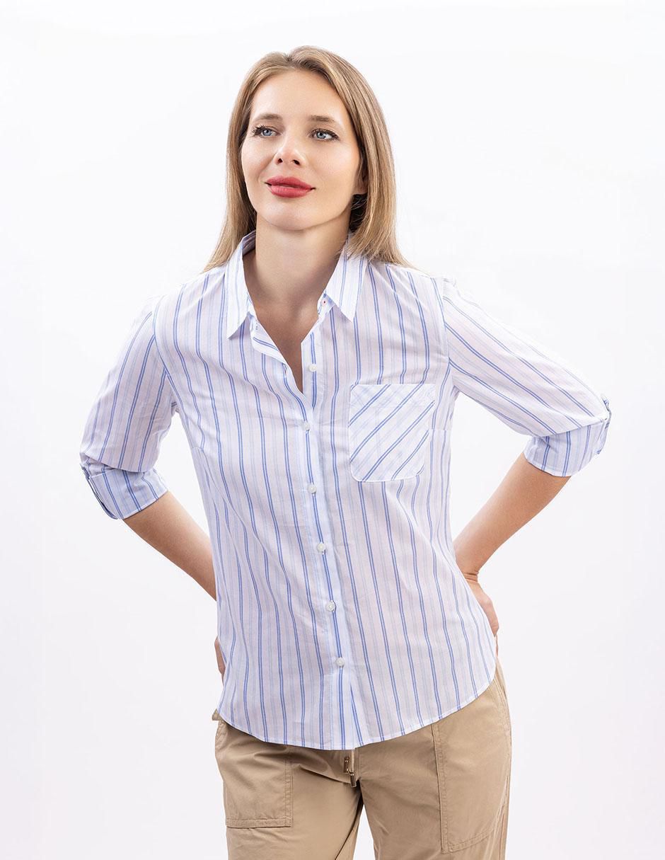 Camisa de algodón manga larga para mujer 2