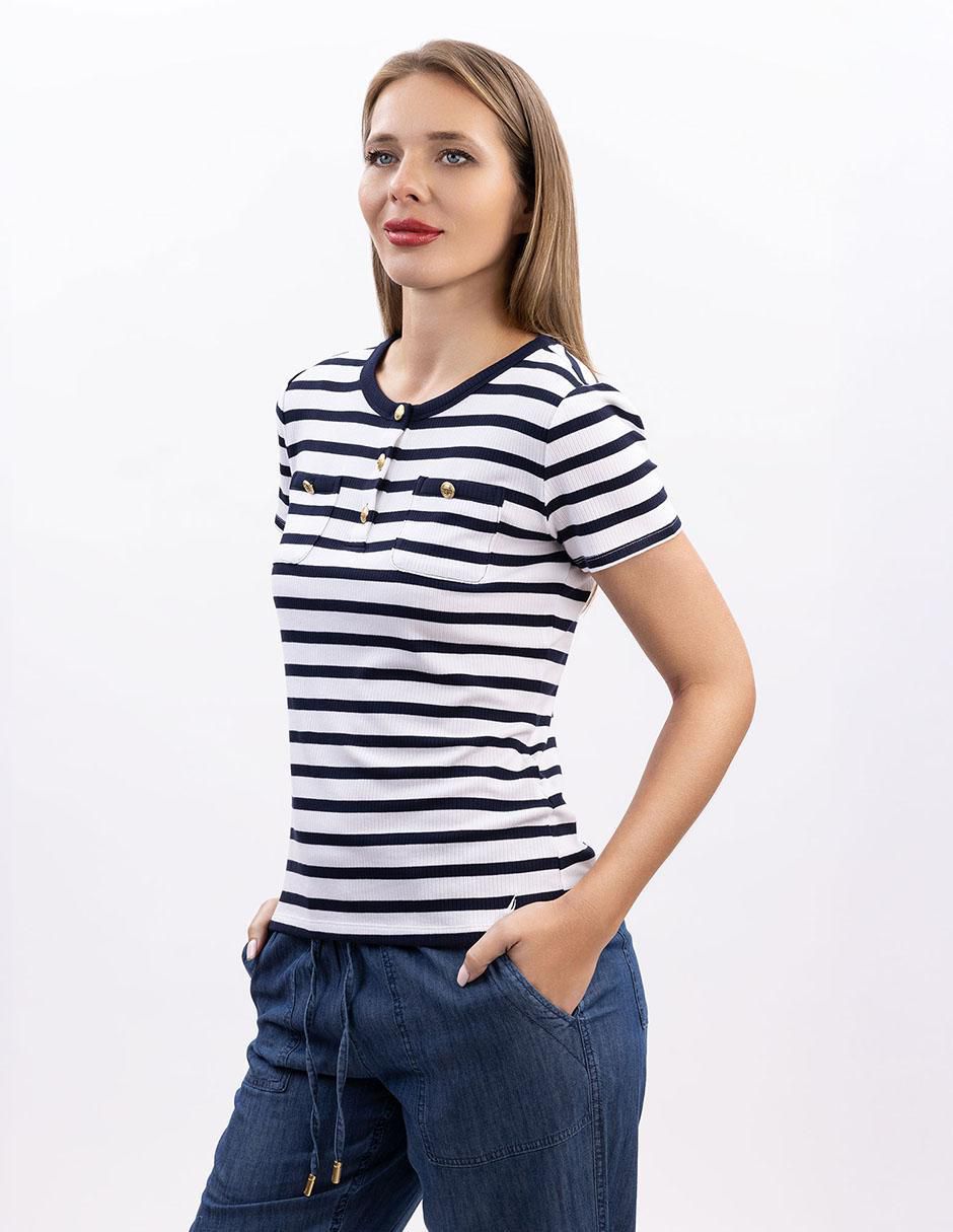 Playera manga corta cuello redondo para mujer 2