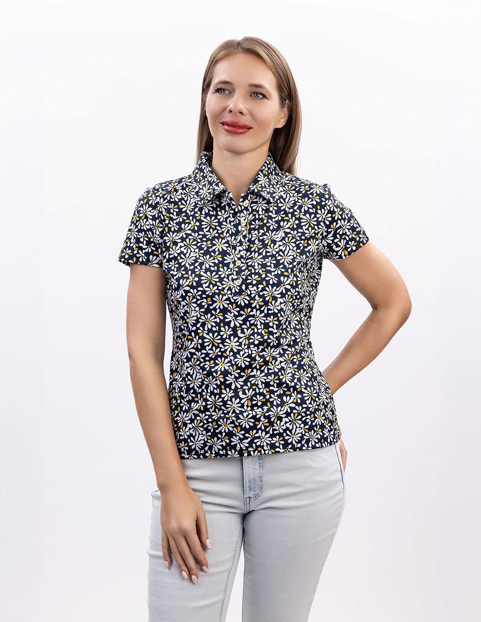 Playera tipo polo para mujer
