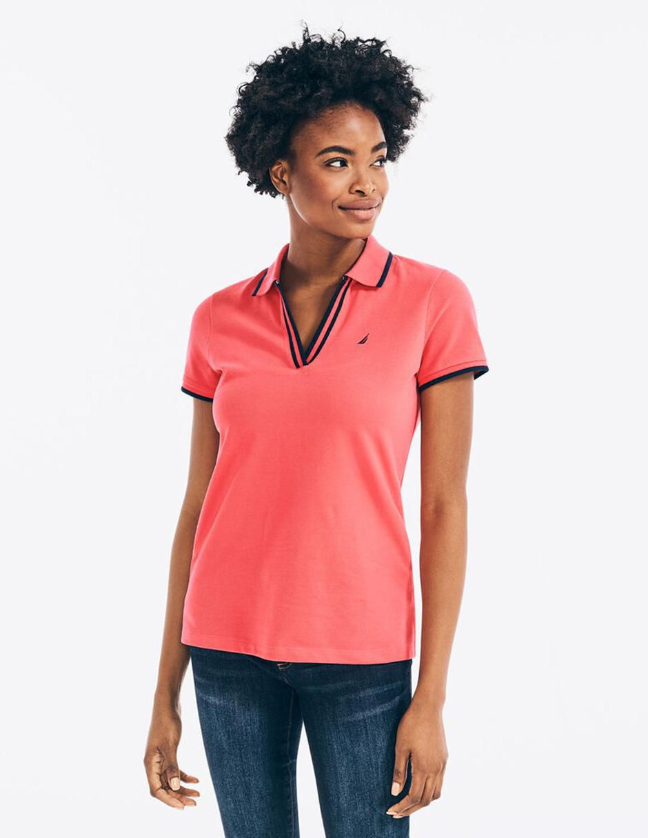 Playera tipo polo para mujer