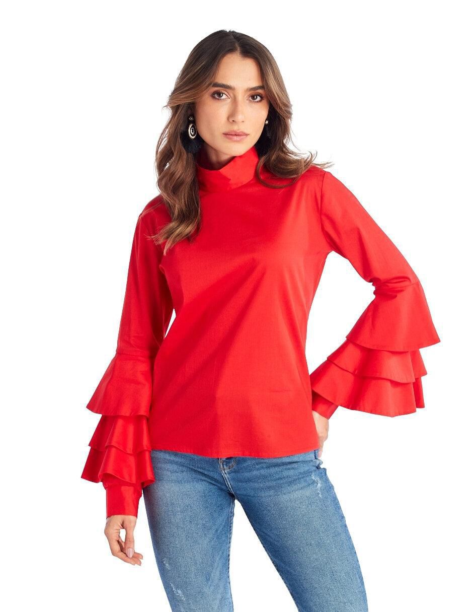 Blusa manga larga para mujer