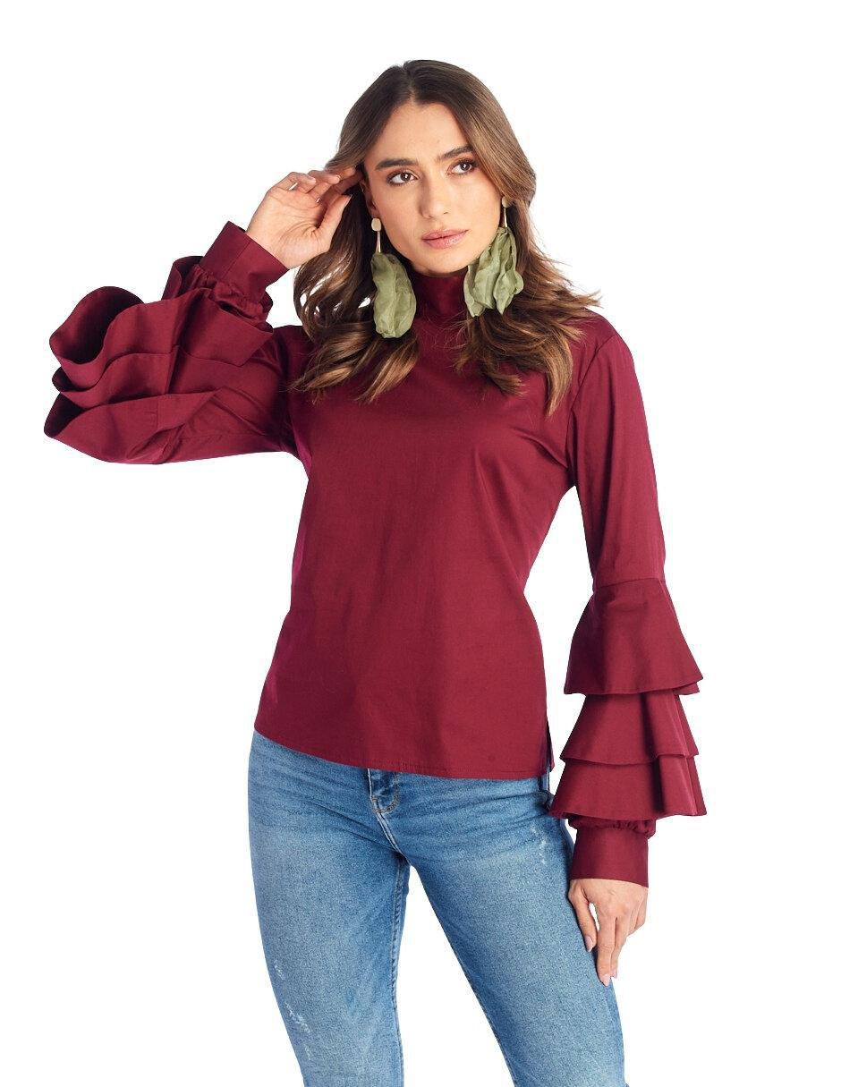 Blusa manga larga para mujer 4