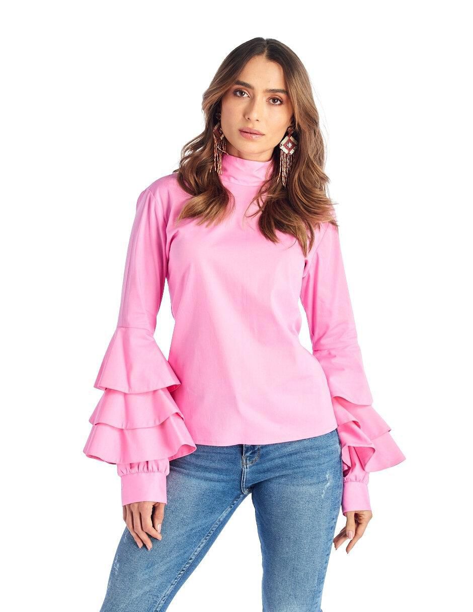 Blusa manga larga para mujer