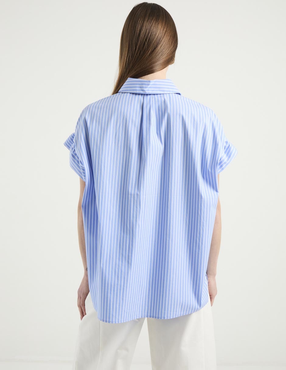 Blusa camisera manga corta para mujer 2