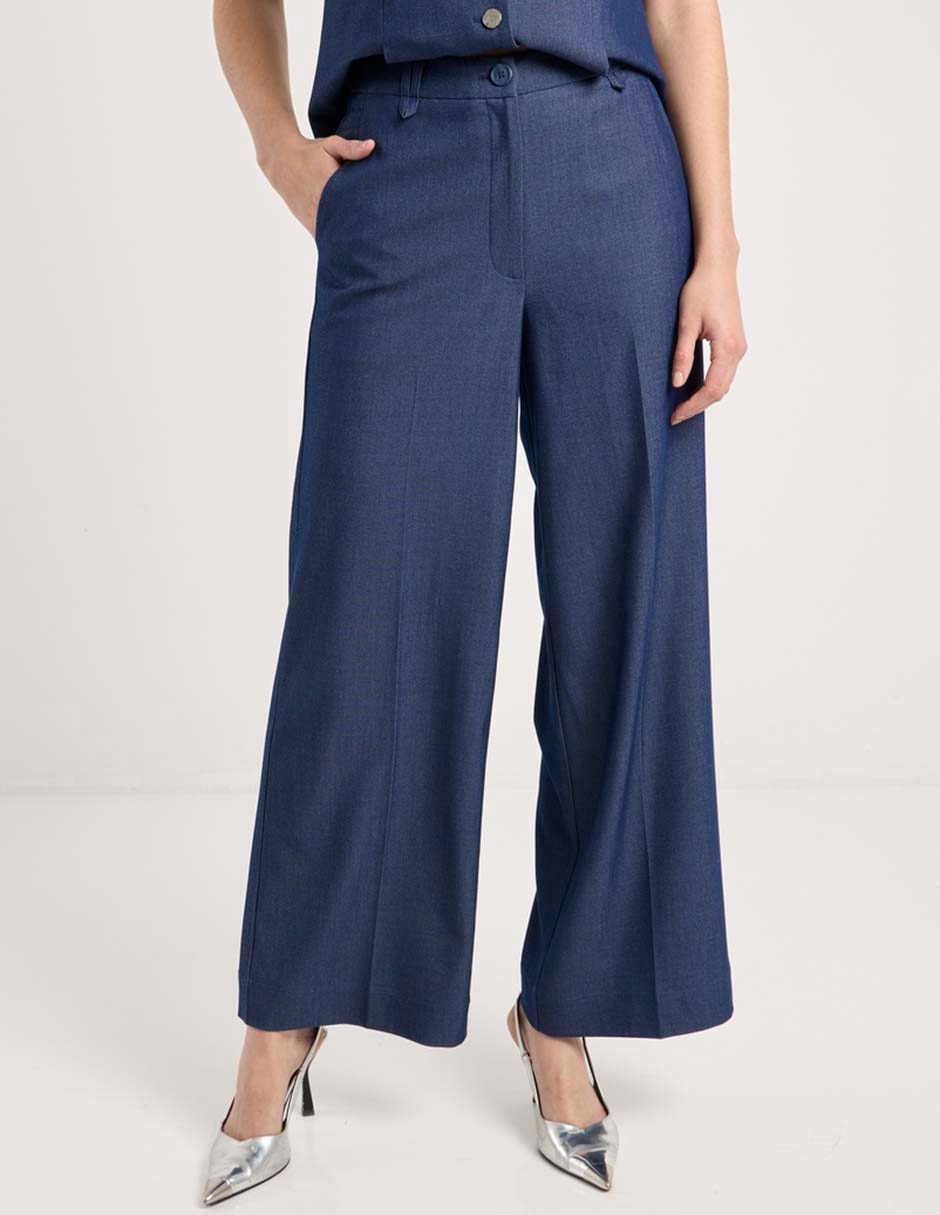 Pantalón coulotte amplio para mujer