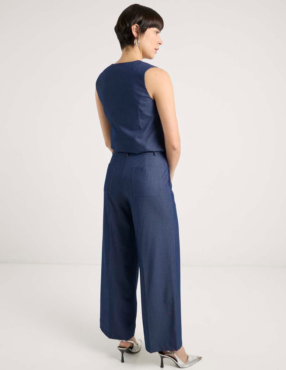 Pantalón coulotte amplio para mujer 2