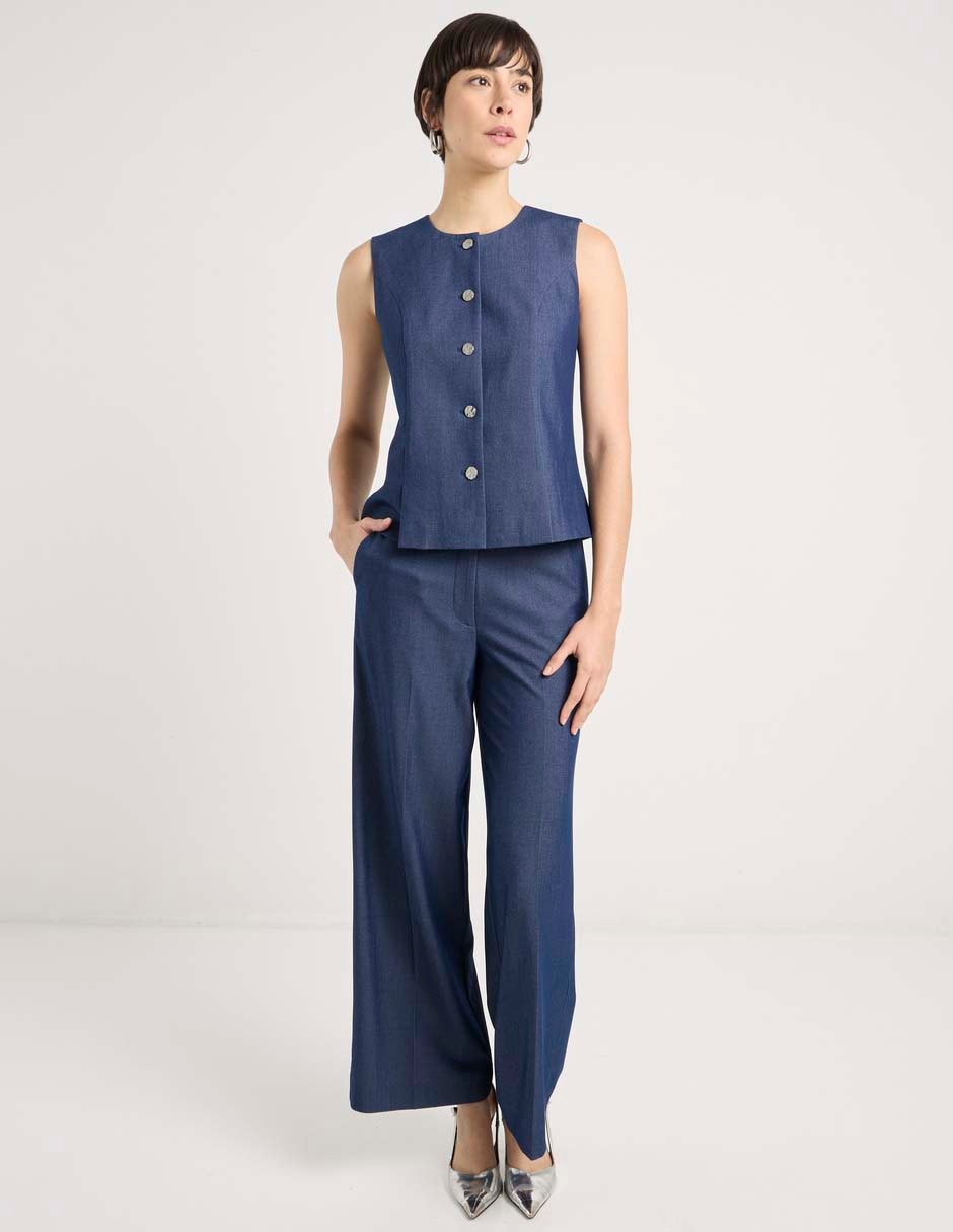 Pantalón coulotte amplio para mujer 3