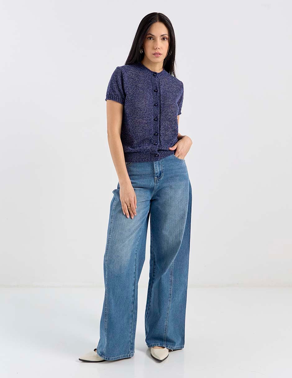 Jeans acampanado flare para mujer 3