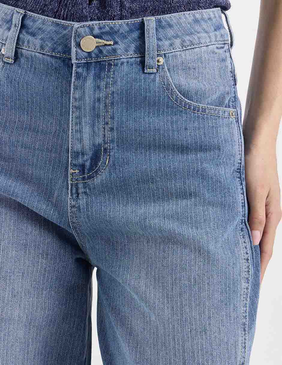 Jeans acampanado flare para mujer 4