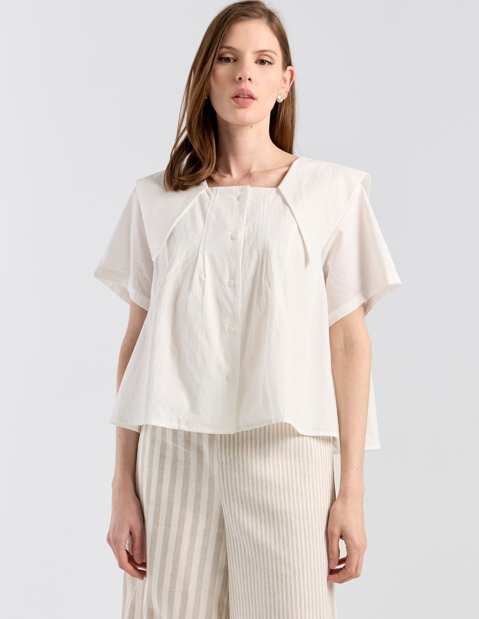 Blusa Kur.Kuma manga corta para mujer