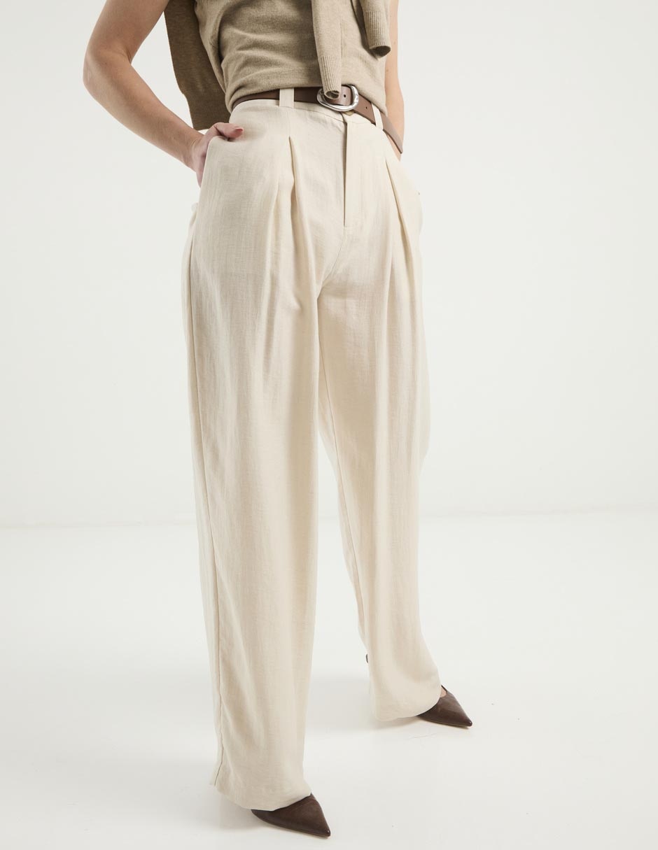 Pantalón coulotte amplio para mujer Pantalón coulotte amplio para mujer