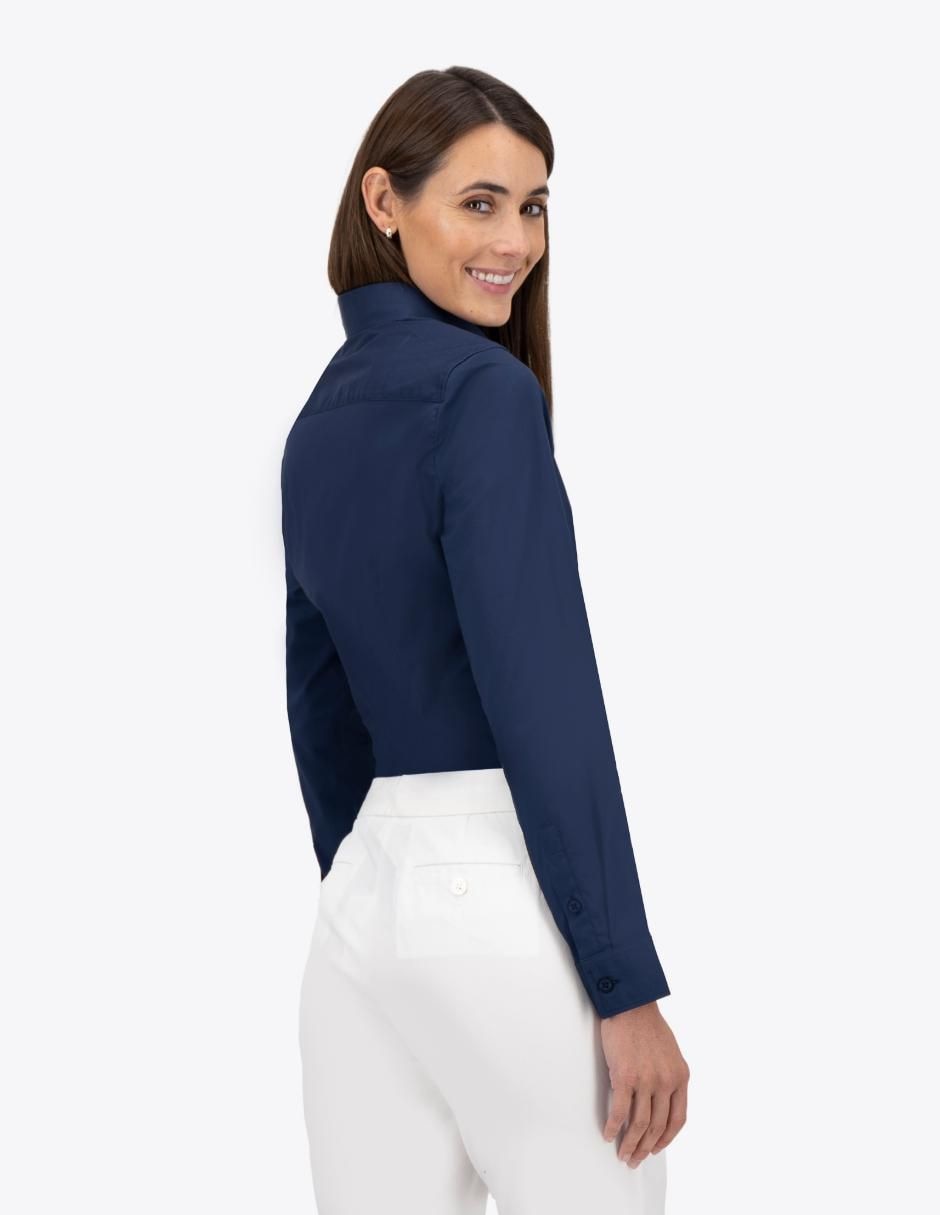 "camisa/sobrecamisa" nautica "de" algodón "manga" larga "para mujer"