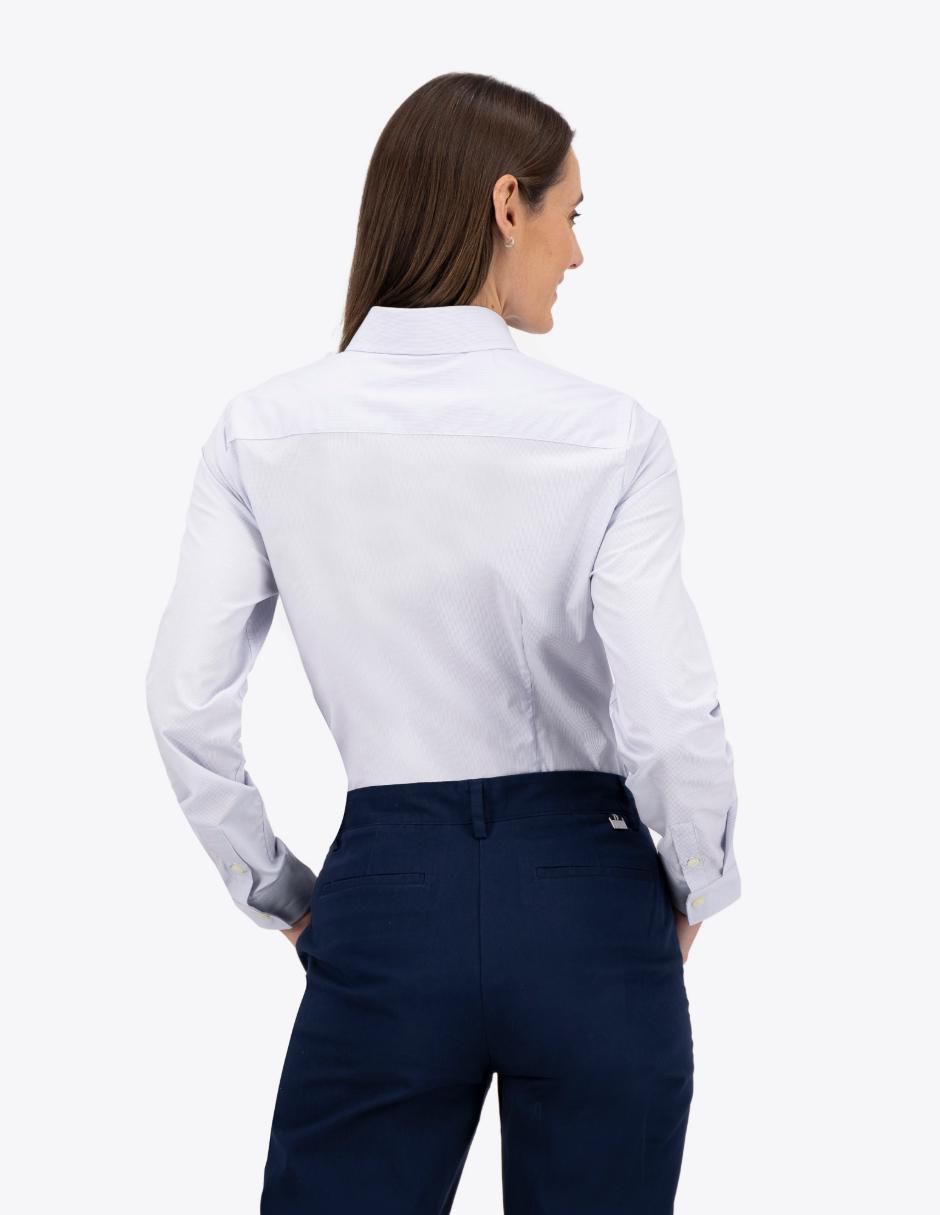 "camisa/sobrecamisa" nautica "de" algodón "manga" larga "para mujer"