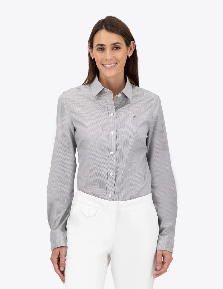 Camisa de algodón manga larga para mujer Camisa de algodón manga larga para mujer