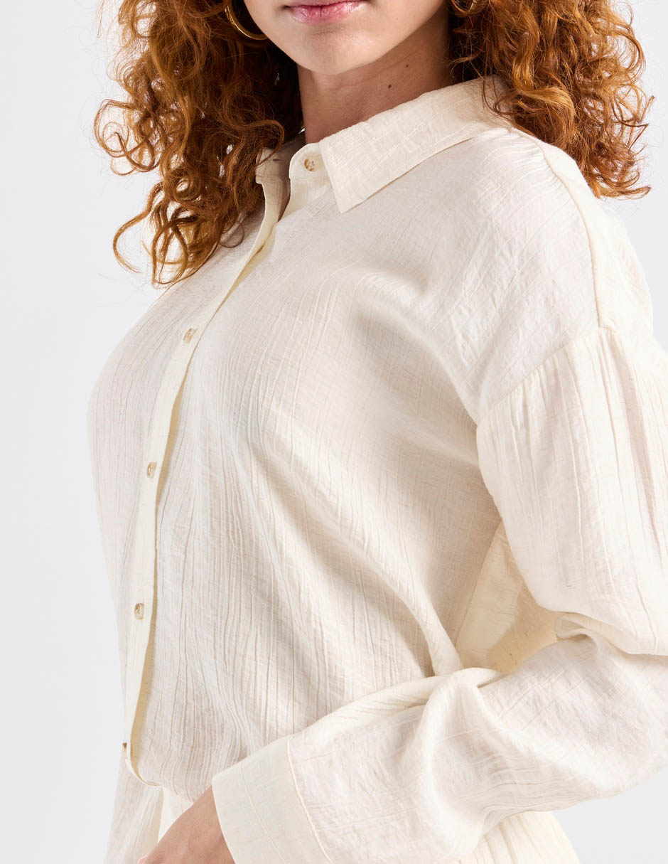 Blusa camisera Kur.Kuma manga larga para mujer 5