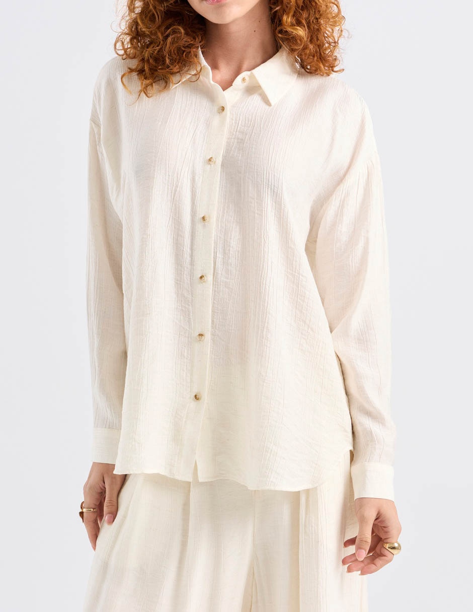 Blusa camisera Kur.Kuma manga larga para mujer 7