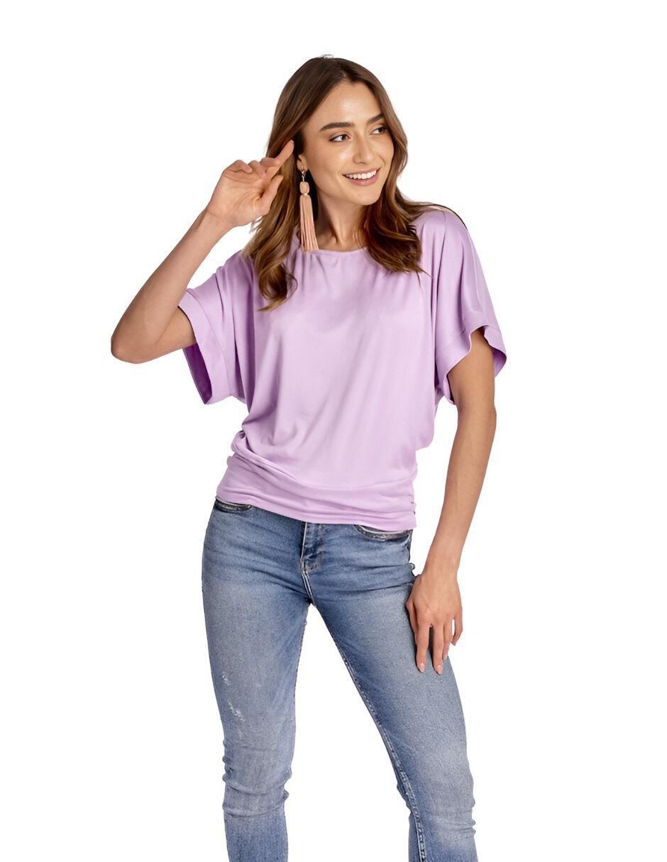 Blusa manga al codo para mujer