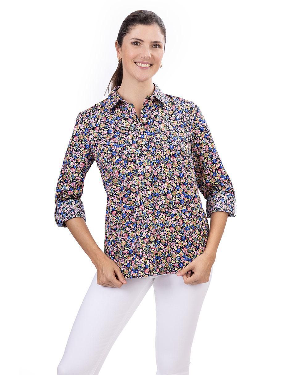 Camisa de algodón manga larga para mujer Camisa de algodón manga larga para mujer
