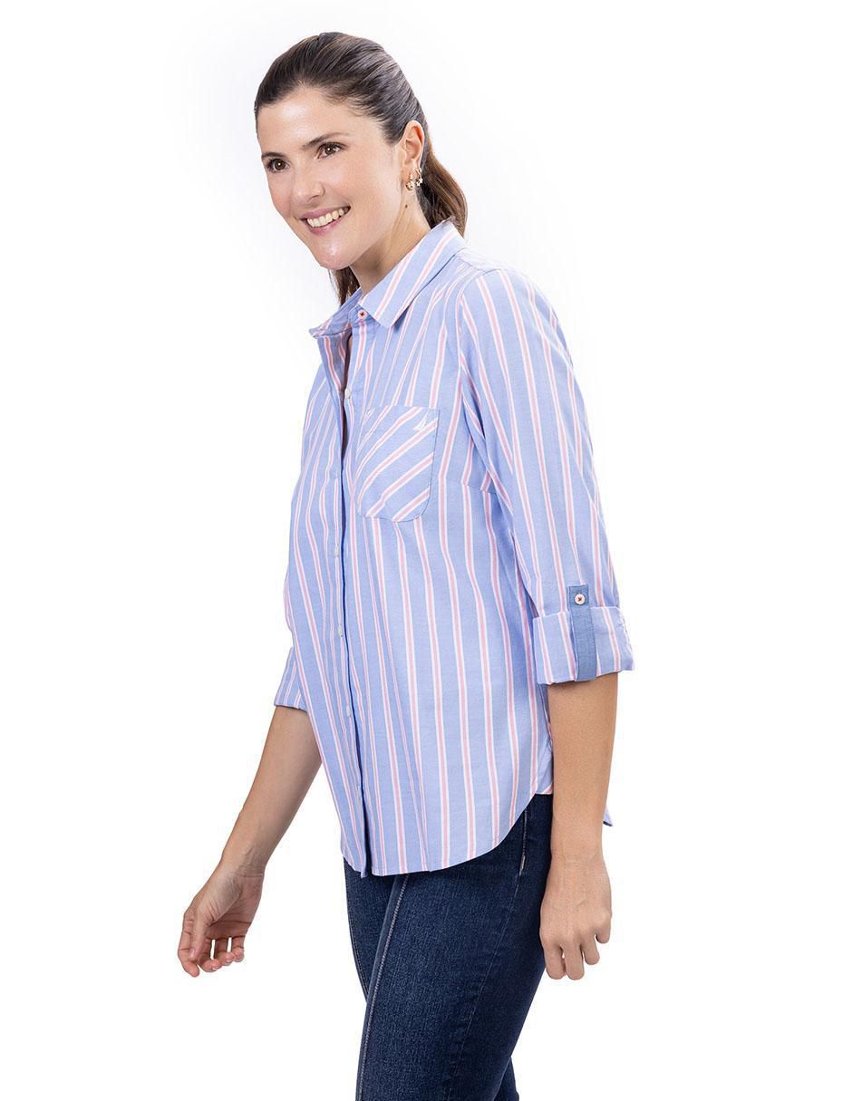 Camisa de algodón manga 3/4 para mujer 2