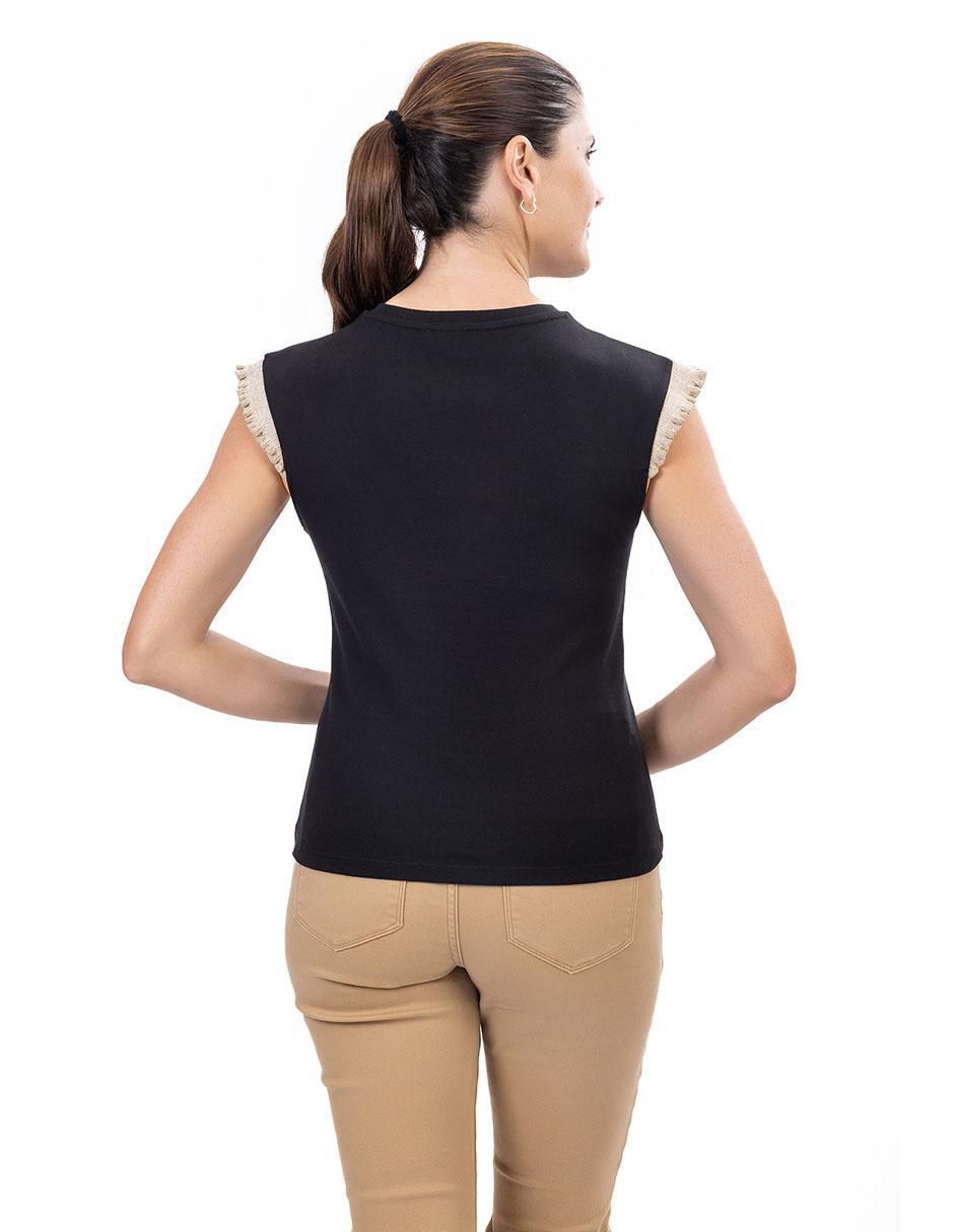 "playera" "manga" sin manga nautica fall "cuello" redondo "para mujer"