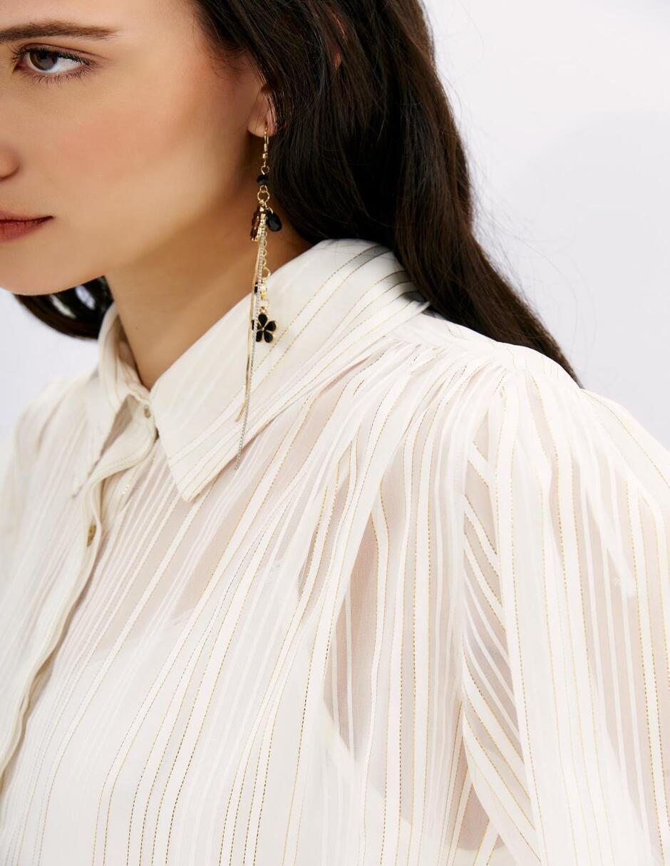 Blusa camisera manga larga para mujer 4