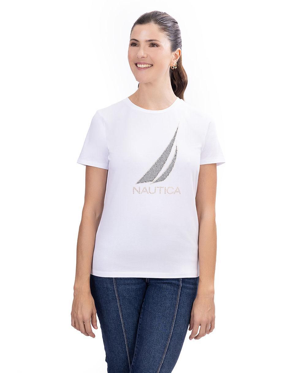 Playera manga corta Fall cuello redondo para mujer Playera manga corta Fall cuello redondo para mujer