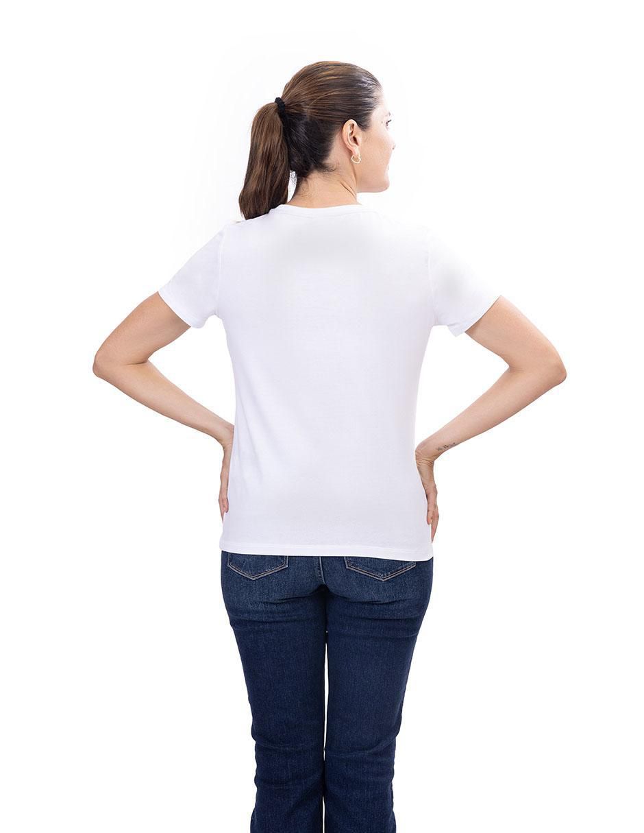 Playera manga corta Fall cuello redondo para mujer 3
