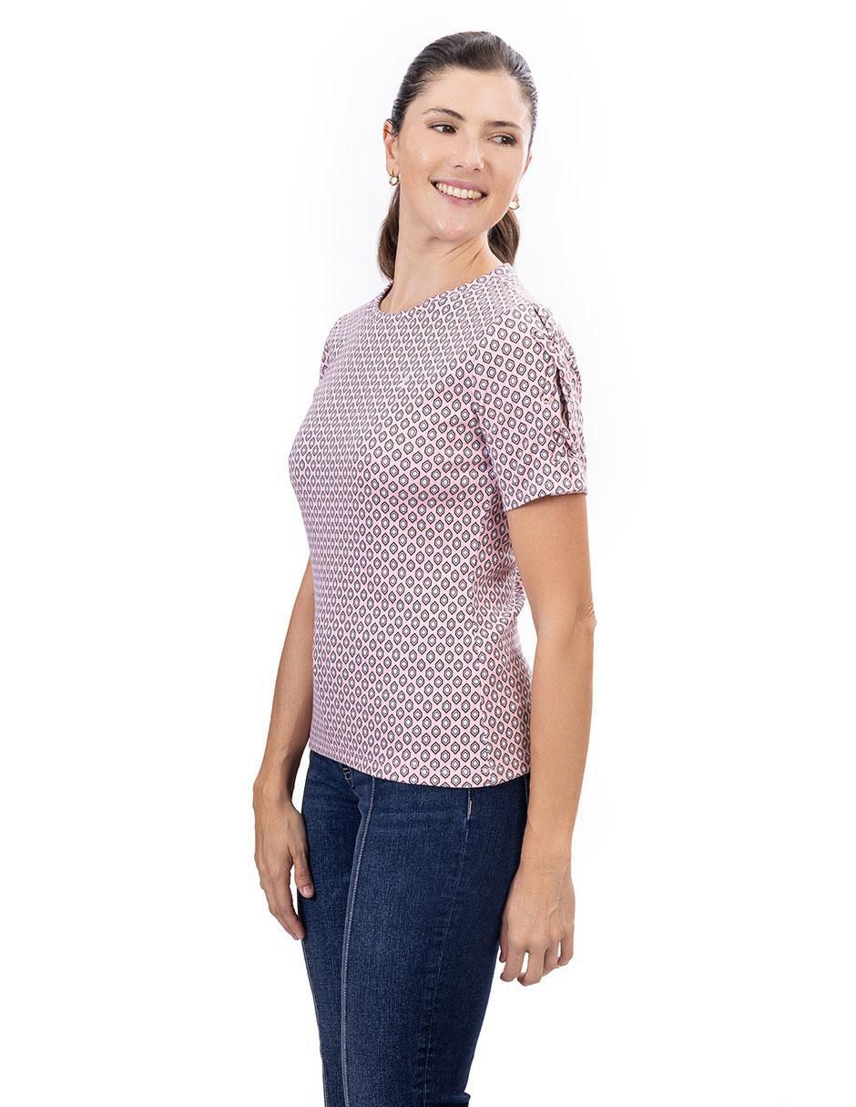 Playera manga corta cuello redondo para mujer 2