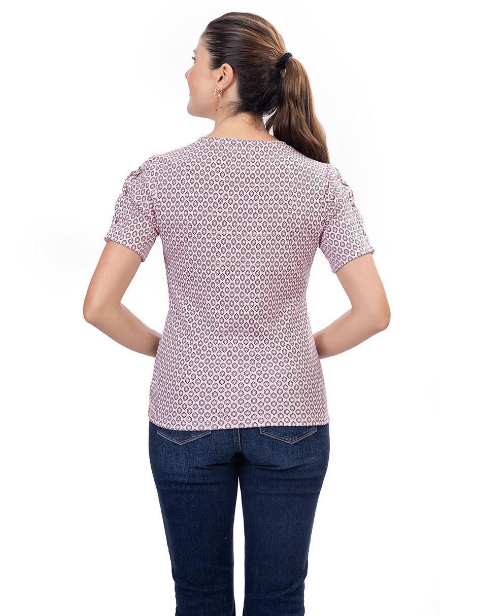 Playera manga corta cuello redondo para mujer 3