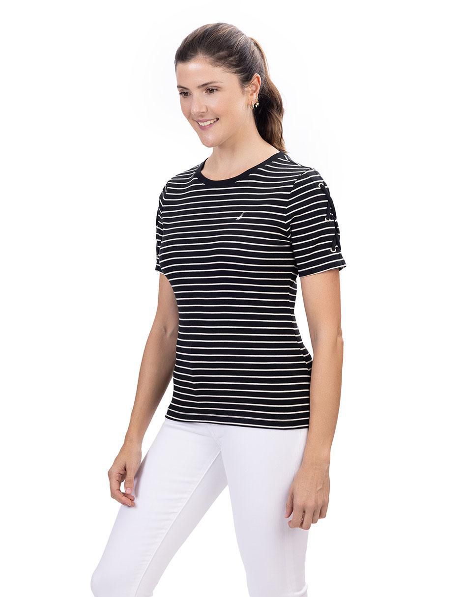 Playera manga corta cuello redondo para mujer 2