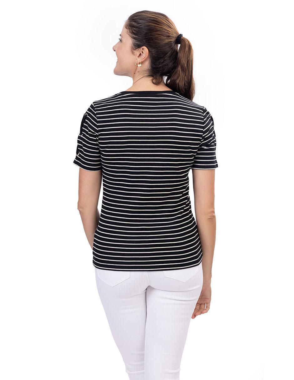 Playera manga corta cuello redondo para mujer 3