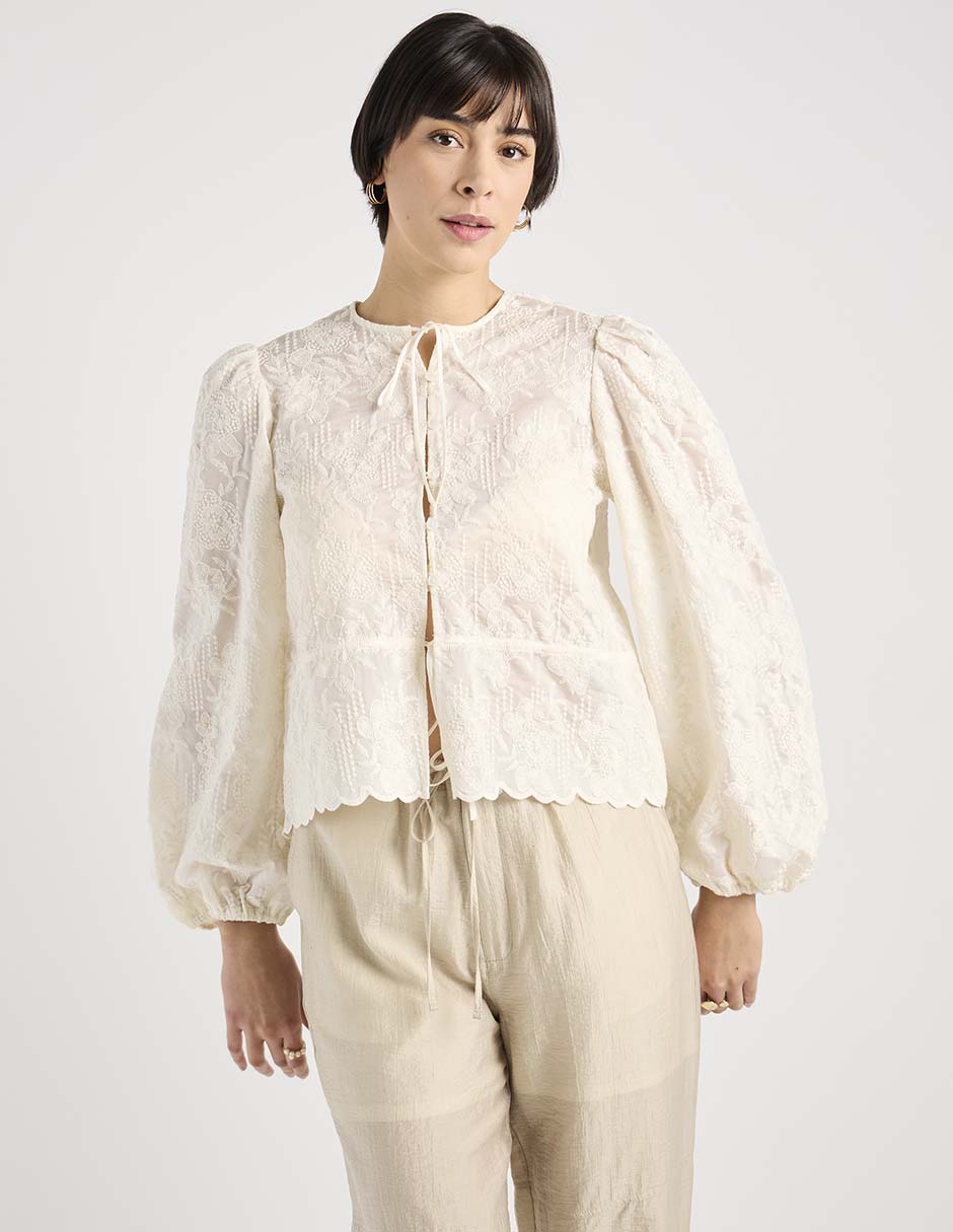 Blusa camisera Kur.Kuma manga larga para mujer
