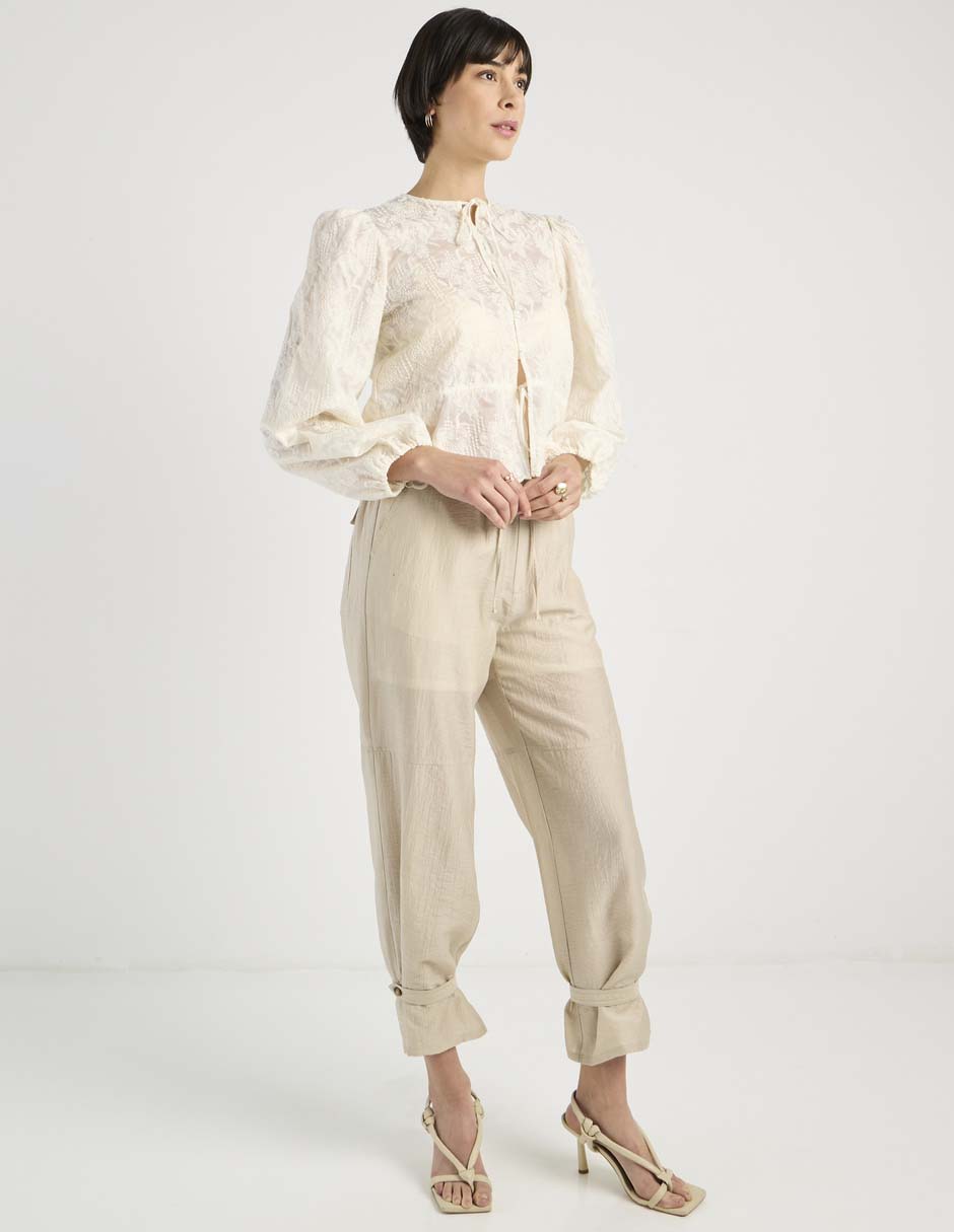 Blusa camisera Kur.Kuma manga larga para mujer 2