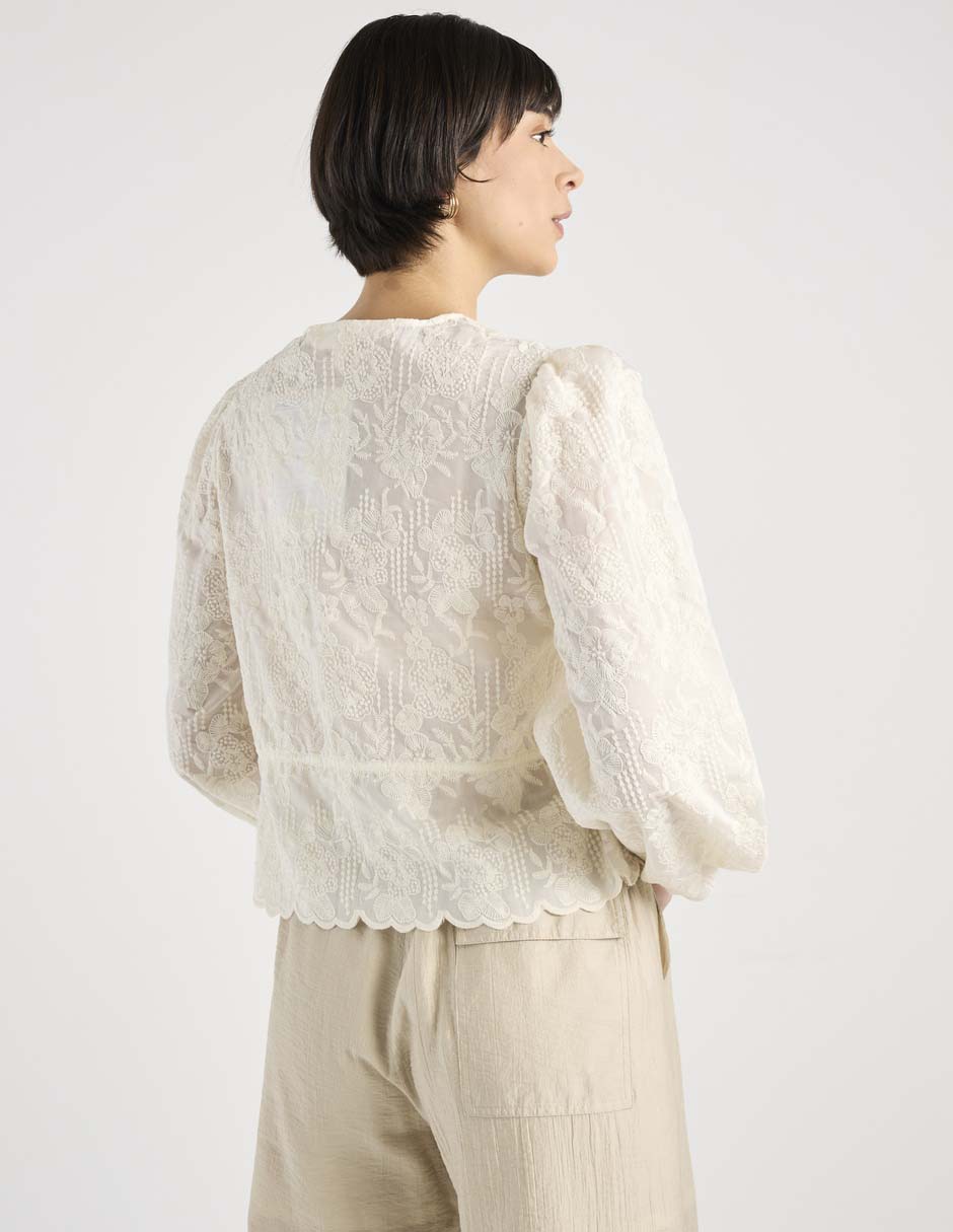 Blusa camisera Kur.Kuma manga larga para mujer 6