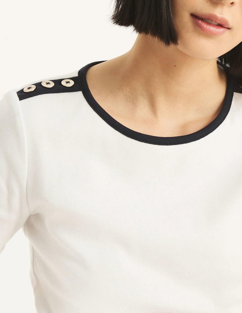 Playera cuello redondo para mujer 4