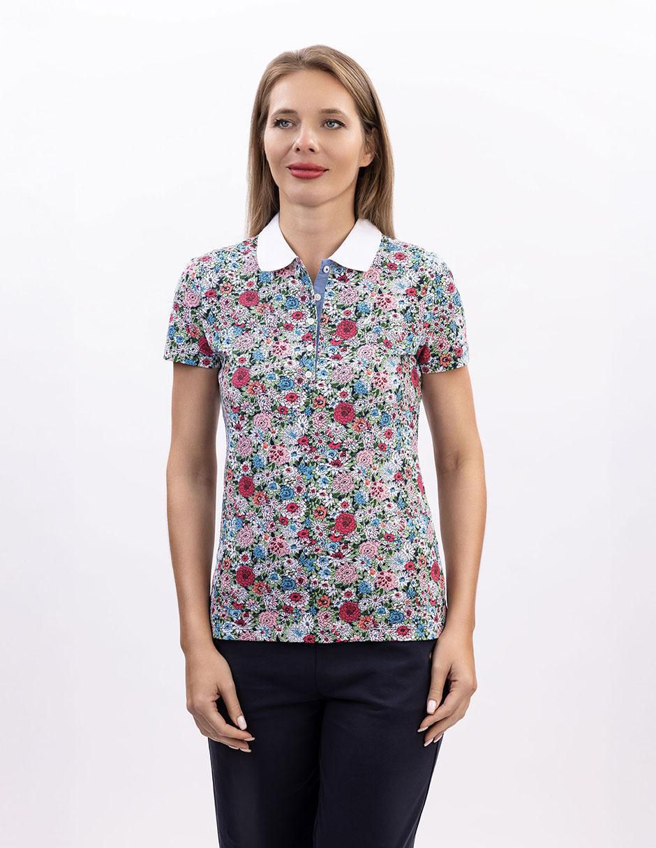 Playera tipo polo para mujer