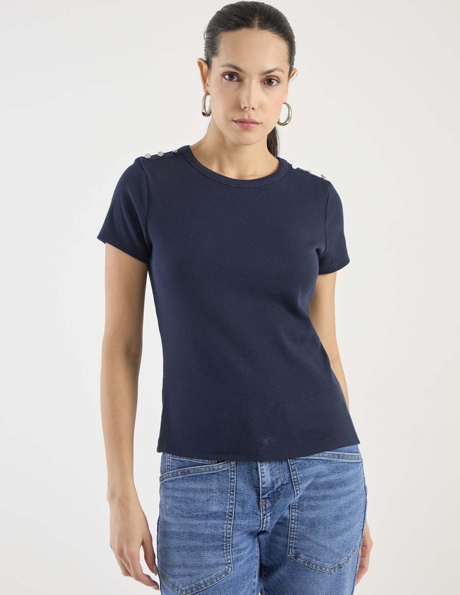 Blusa manga corta para mujer