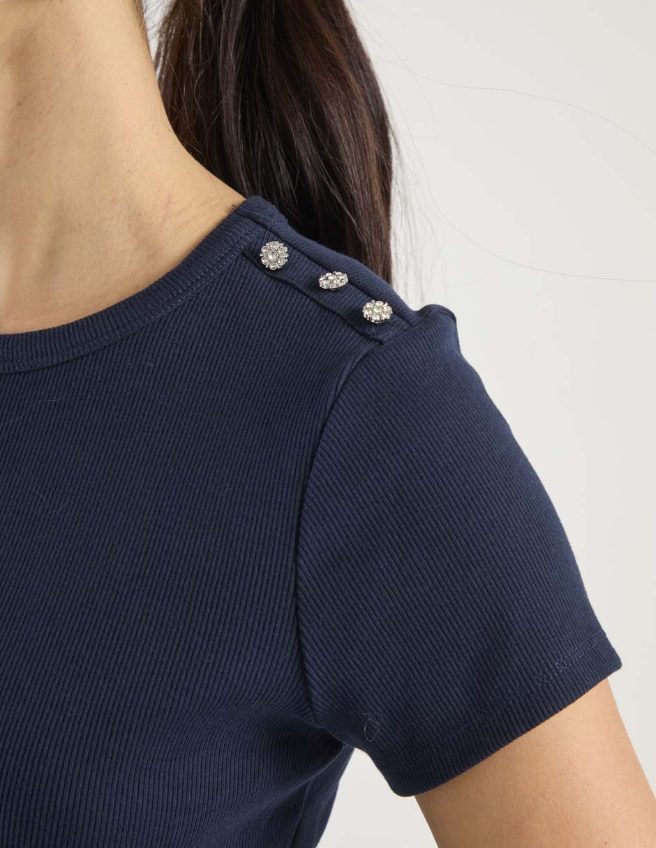 Blusa manga corta para mujer 4