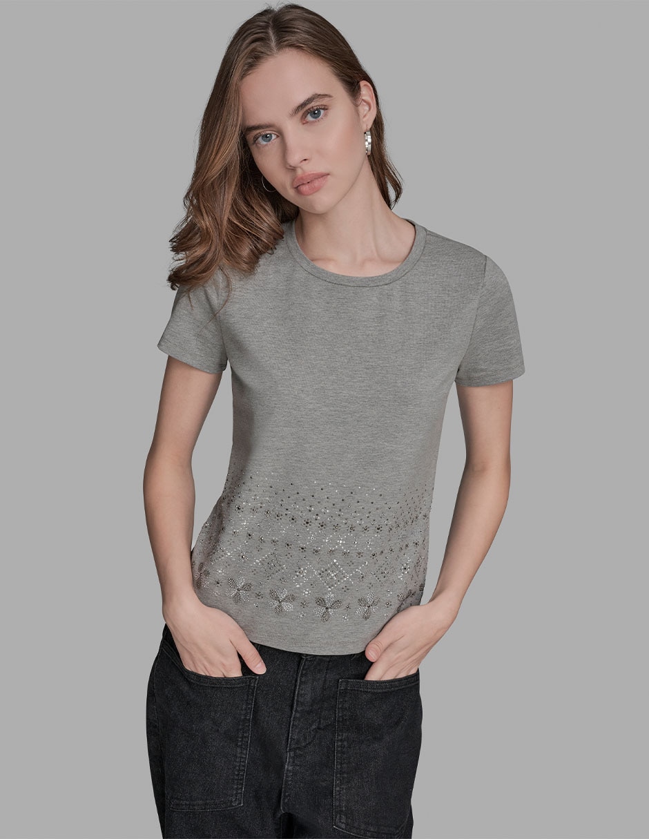 Blusa manga corta para mujer