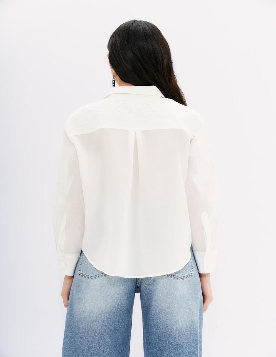 Blusa camisera manga larga para mujer 3