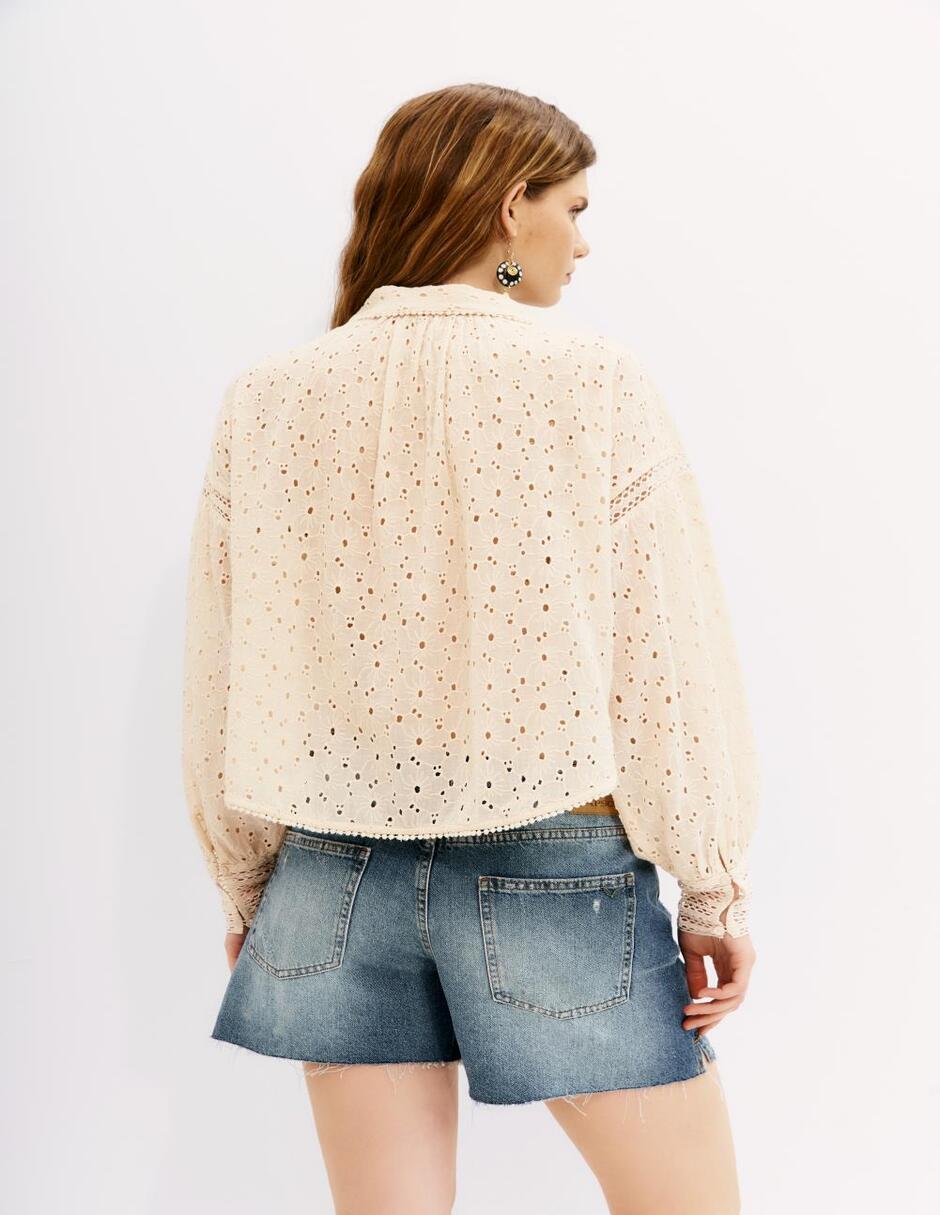 Blusa camisera manga larga para mujer 3